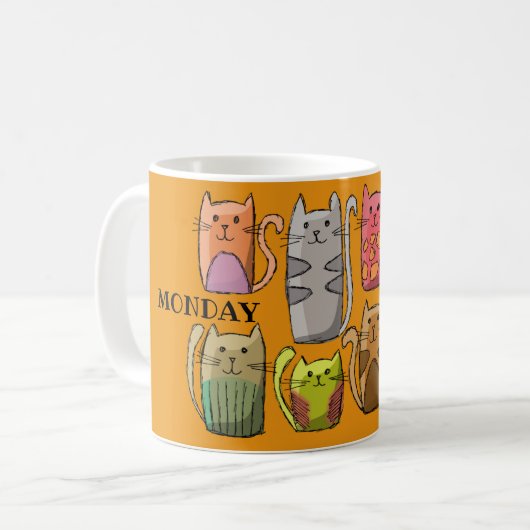 Mug Personnaliser chats colorés (Devant gauche)
