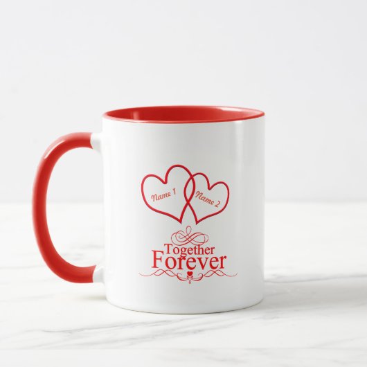 Mug Personnaliser Coeurs interconnectés Valentine's (Gauche)
