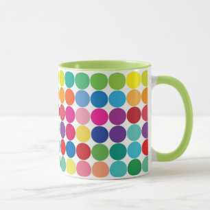 Mug Personnaliser colorée de la Coupe Polka Dot
