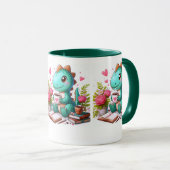 Mug Personnaliser Cute Dinosaur Avoir du café (Devant droit)