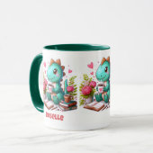 Mug Personnaliser Cute Dinosaur Avoir du café (Devant gauche)
