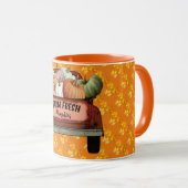 Mug Personnaliser d'automne Citrouille Feuilles d'or (Devant droit)