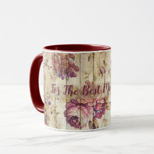 Mug Personnaliser de bois Rose Moderne Populaire Flora