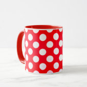 Mug Personnaliser de la Coupe Rouge Polka Dot Coffee M (Devant gauche)