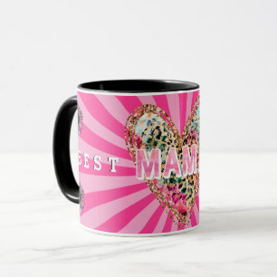 Mug Personnaliser de la mère de la floraison cardiaque
