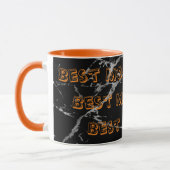 Mug Personnaliser de luxe en marbre noir argent (Gauche)