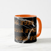 Mug Personnaliser de luxe en marbre noir argent (Devant droit)