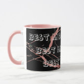 Mug Personnaliser de luxe en marbre noir rose (Gauche)