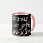Mug Personnaliser de luxe en marbre noir rose (Devant droit)