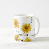 Mug Personnaliser de tournesol (Devant droit)