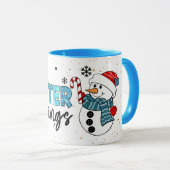 Mug Personnaliser des Bénédictions d'hiver (Devant droit)