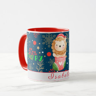 Mug Personnaliser des jours fériés Lion Texte et nom