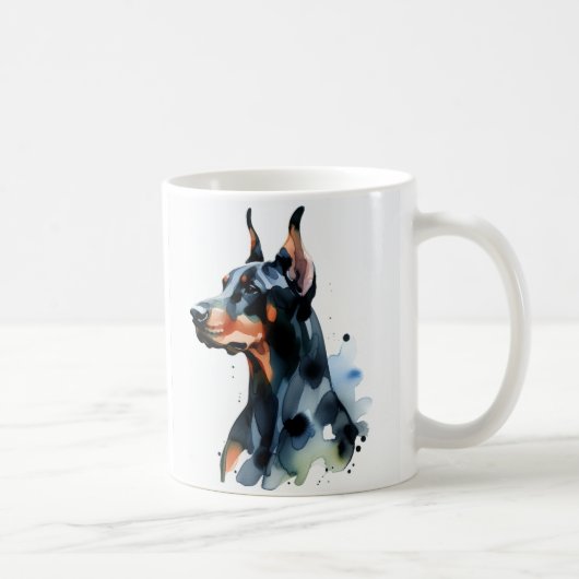 Mug Personnaliser Doberman Pincher Cute (Droite)
