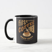 Mug Personnaliser Drôle D'abord Café Puis (Gauche)
