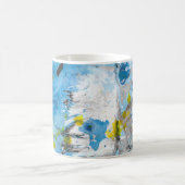 Mug Personnaliser Elégant Art Moderne Abstrait Bleu (Centre)