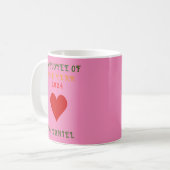 Mug Personnaliser Employé Branché De L'Année 2024 Rose (Devant gauche)