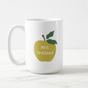 Mug Personnaliser enseignant cadeau pomme personnalisé