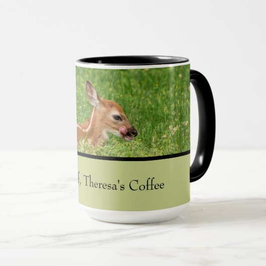 Mug Personnaliser Fawn (Cerf à queue blanche) (Devant droit)