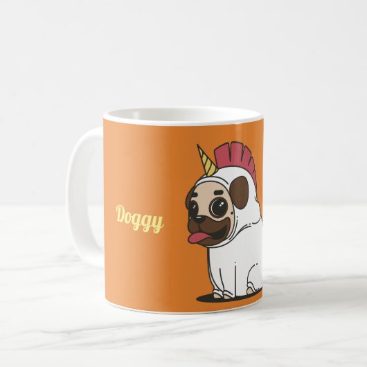 Mug Personnaliser Funny Unicorn - Doggycorn (Devant gauche)
