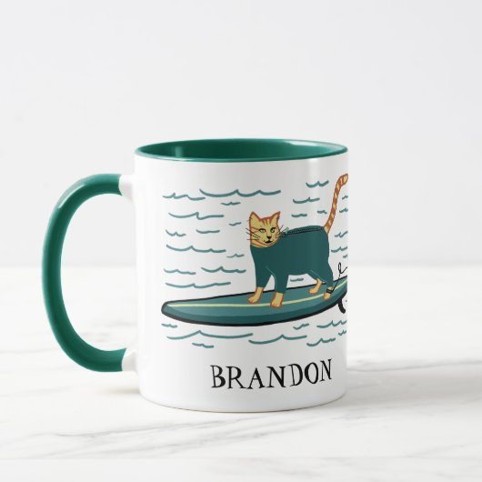 Mug Personnaliser IT de la tabby de surf (Gauche)