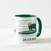 Mug Personnaliser IT de la tabby de surf (Devant droit)