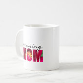 Mug Personnaliser la note "Payer maman" Floral Christi (Devant gauche)