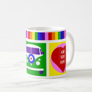 Mug Personnaliser l'amour et la paix Camper Van Life