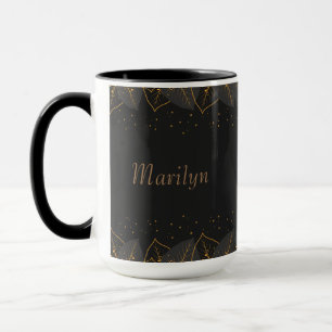 Mug Personnaliser l'Arrière - plan noir avec bordure G
