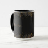 Mug Personnaliser l'Arrière - plan noir avec bordure G (Devant gauche)