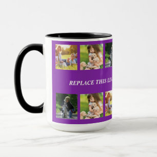 Mug Personnaliser le collage photo et le texte