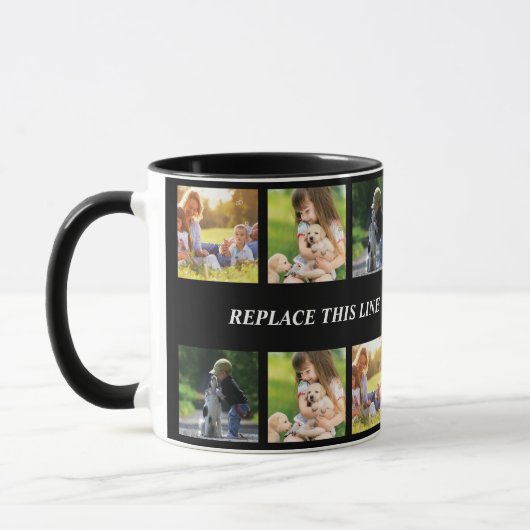 Mug Personnaliser le collage photo et le texte (Gauche)