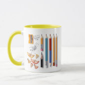Mug Personnaliser le crayon, Retourner à l'école (Gauche)