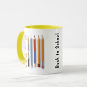 Mug Personnaliser le crayon, Retourner à l'école (Devant gauche)