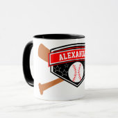 Mug Personnaliser le joueur de baseball (Devant gauche)