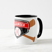 Mug Personnaliser le joueur de baseball (Devant droit)