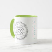 Mug Personnaliser le Motif de médaillon gris et citron (Devant gauche)