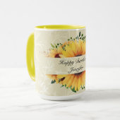 Mug Personnaliser le nom Anniversaire Souhaits café to (Devant gauche)