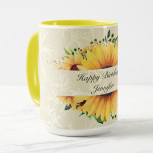Mug Personnaliser le nom Anniversaire Souhaits café to