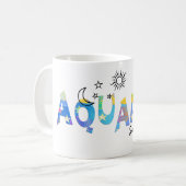 Mug Personnaliser le nom AQUARIUS Anniversaire Zodiac  (Devant gauche)