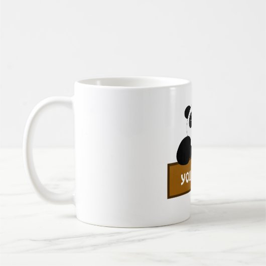 Mug personnaliser le nom du panda (Gauche)