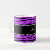 Mug Personnaliser le nom neon violet parties scintilla (Devant gauche)