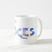 Mug Personnaliser le nom PISCES Anniversaire Zodiac Mu (Devant droit)