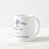 Mug Personnaliser le plus excellent professeur Princes (Devant droit)