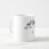 Mug Personnaliser le visage caricature féminin (Devant gauche)