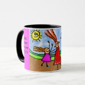 Mug Personnaliser l'oeuvre d'enfant Ajouter le nom et  (Devant gauche)