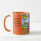 Mug Personnaliser l'oeuvre d'enfant Ajouter le nom et  (Gauche)