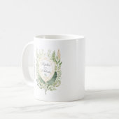Mug Personnaliser Mariage du bouclier vert rustique (Devant gauche)