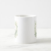 Mug Personnaliser Mariage du bouclier vert rustique (Centre)