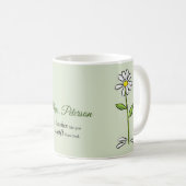 Mug Personnaliser, Merci enseignant, Fleur religieuse (Devant droit)
