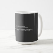 Mug Personnaliser mignonne Texte noir & blanc moderne (Devant droit)